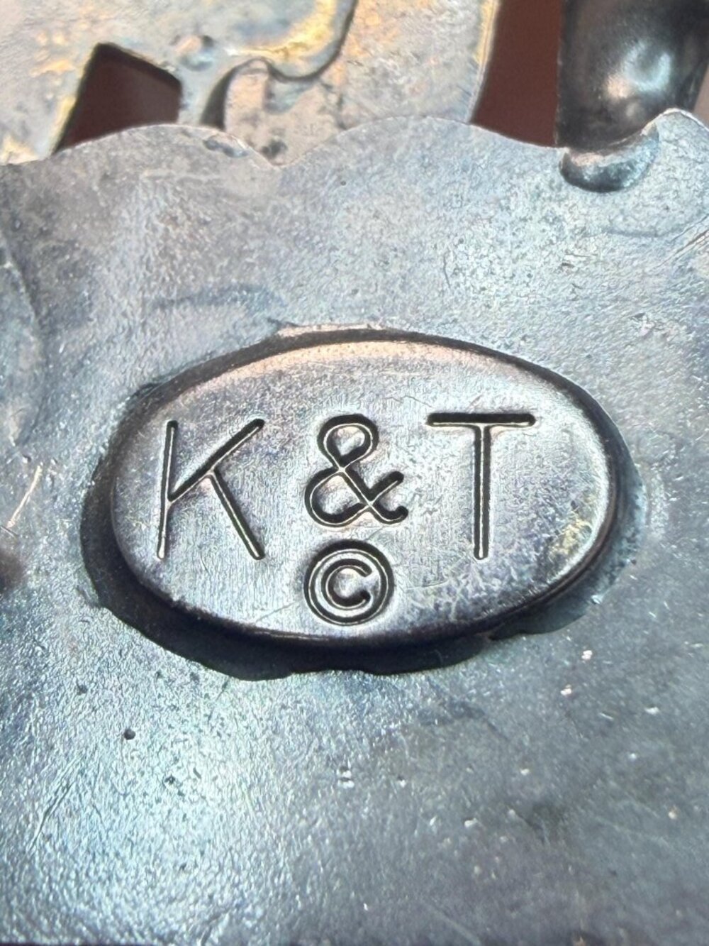K and T Math Brooch | Books Teacher School Pin | Mixed Metal Tone | Vintage - Picture 4 of 9